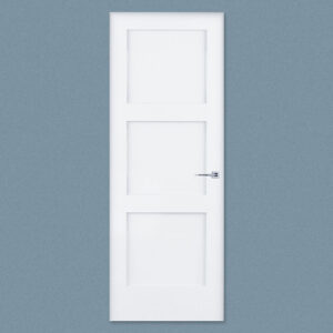2080 LH 3PNL 25.5"X97.25" STILE AND RAIL EQUAL PANEL SHAKER 4 9/16 FINGER JOINT PRIMED JAMB US15 HINGES