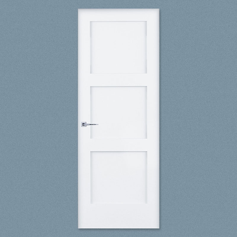 2080 RH 3PNL 25.5"X97.25" STILE AND RAIL EQUAL PANEL SHAKER 4 9/16 FINGER JOINT PRIMED JAMB US15 HINGES